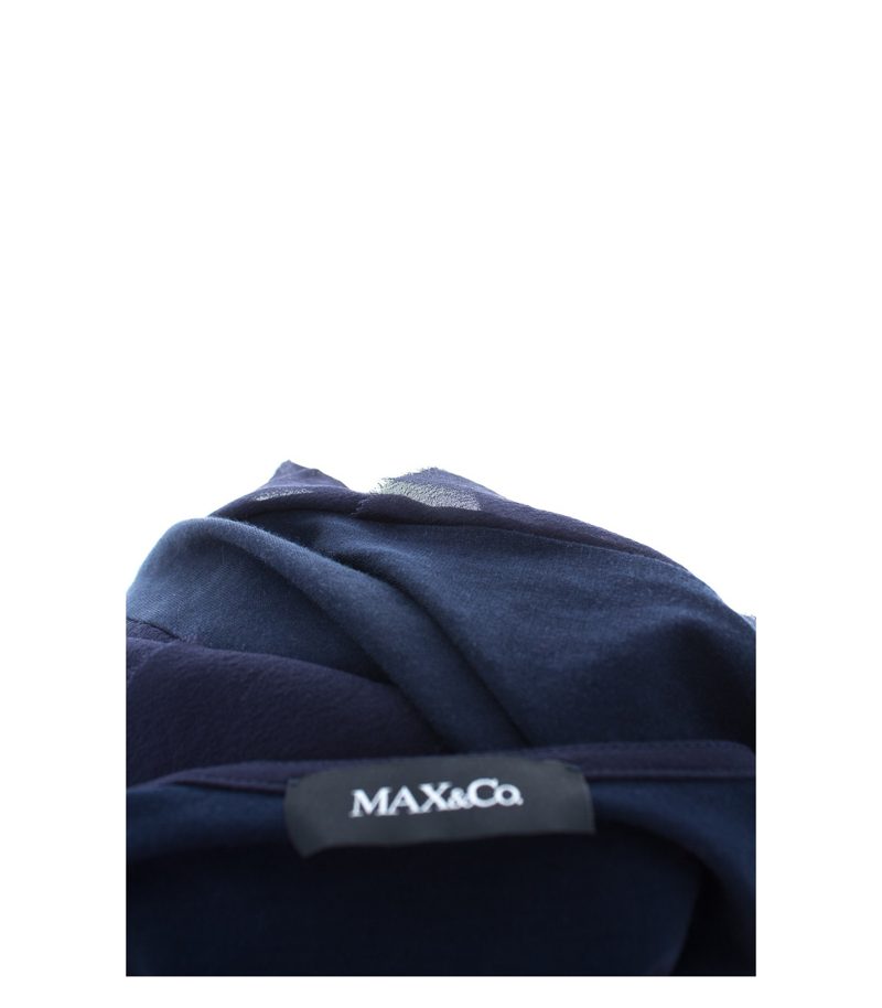 MAX & Co. Damen Top Shirt Gr. M Blau Seide – Foto 4
