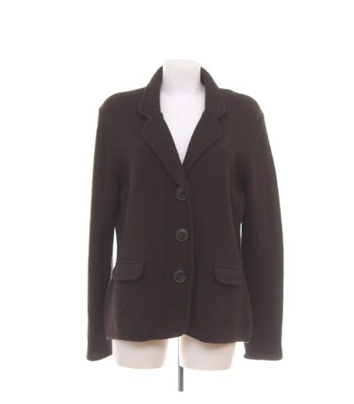 Damen Strickjacke  ca. Gr. 40 Braun Wolle  Strickblazer