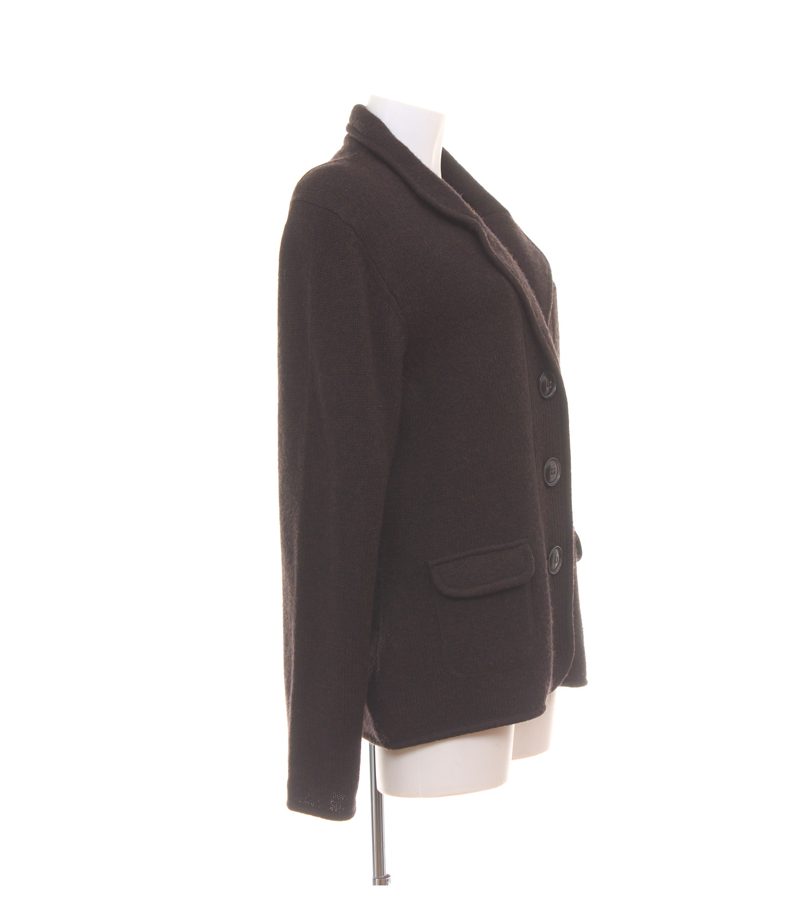 Damen Strickjacke  ca. Gr. 40 Braun Wolle  Strickblazer – Foto 2