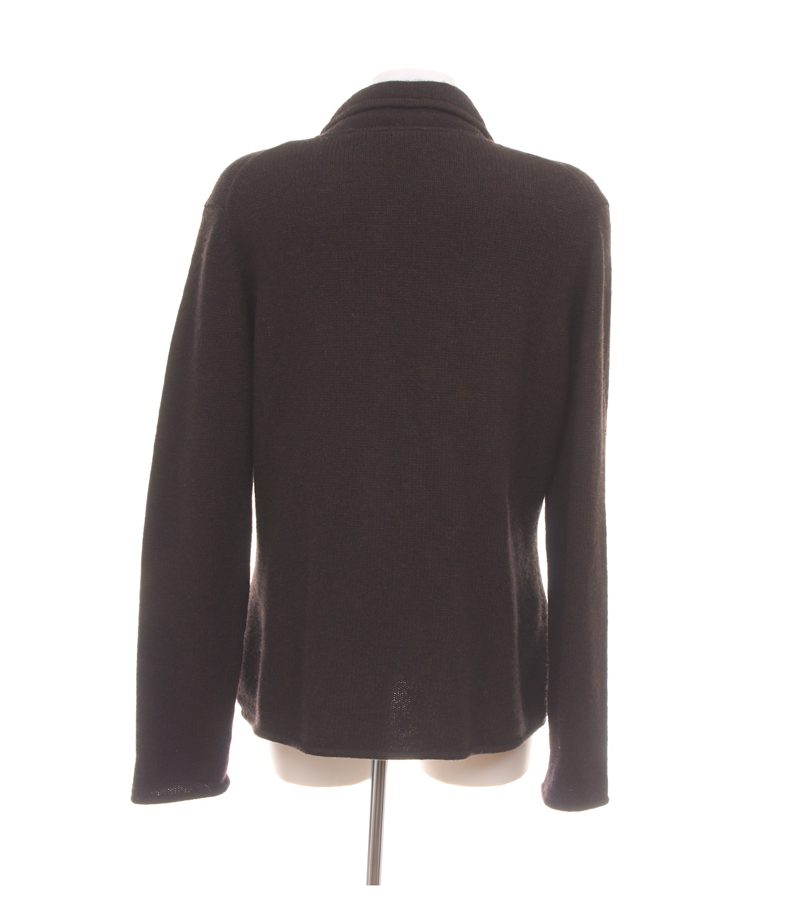 Damen Strickjacke  ca. Gr. 40 Braun Wolle  Strickblazer – Foto 4