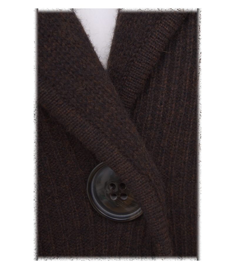 Damen Strickjacke  ca. Gr. 40 Braun Wolle  Strickblazer – Foto 5