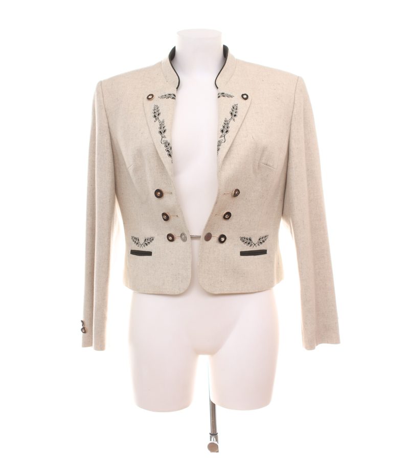 Lodenfrey Damen Kostüm Gr. 36 (IT 42) Beige Wolle Meliert – Foto 3