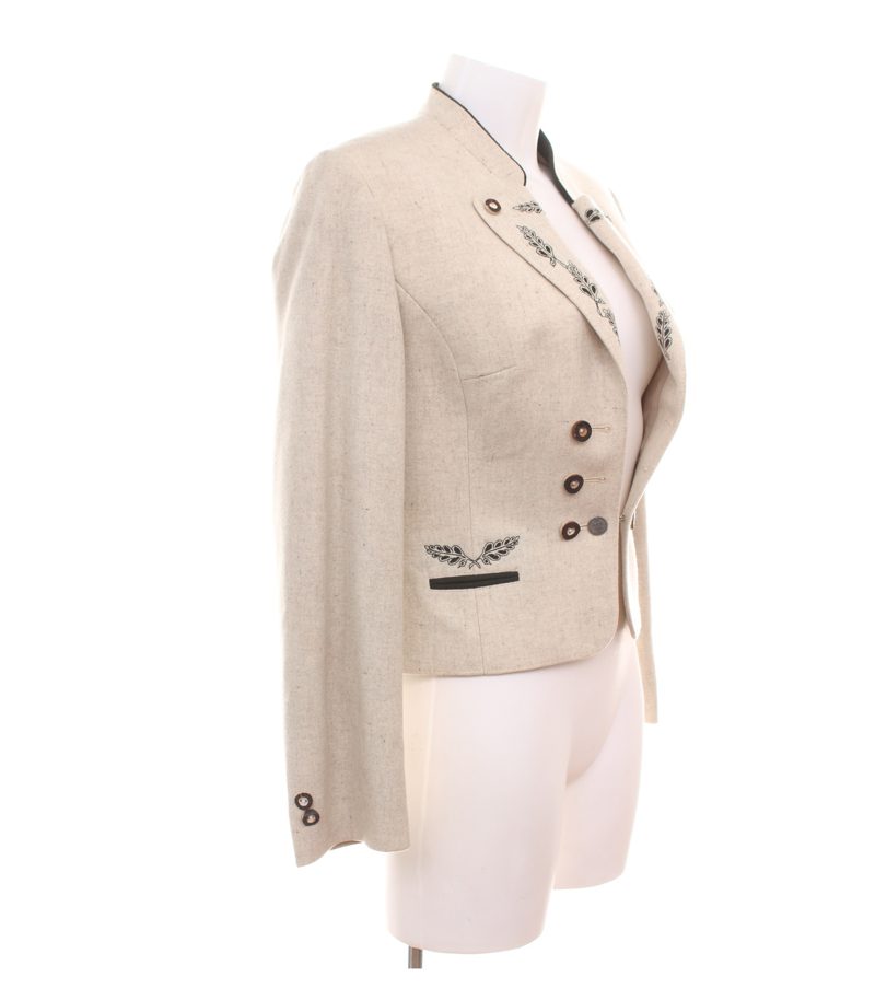 Lodenfrey Damen Kostüm Gr. 36 (IT 42) Beige Wolle Meliert – Foto 4