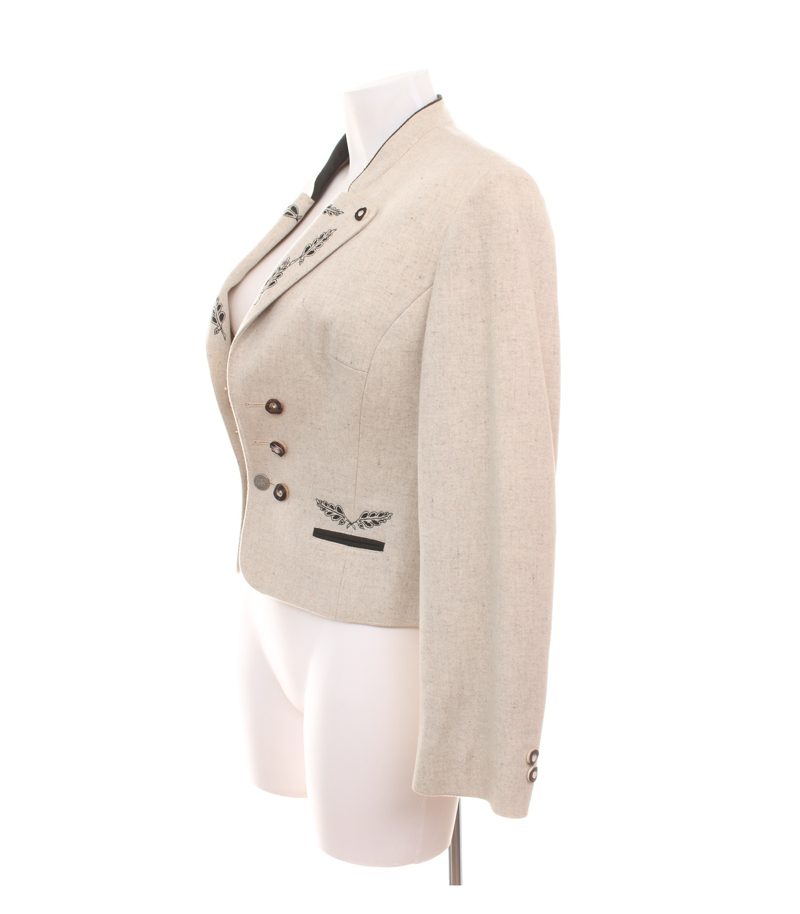 Lodenfrey Damen Kostüm Gr. 36 (IT 42) Beige Wolle Meliert – Foto 6