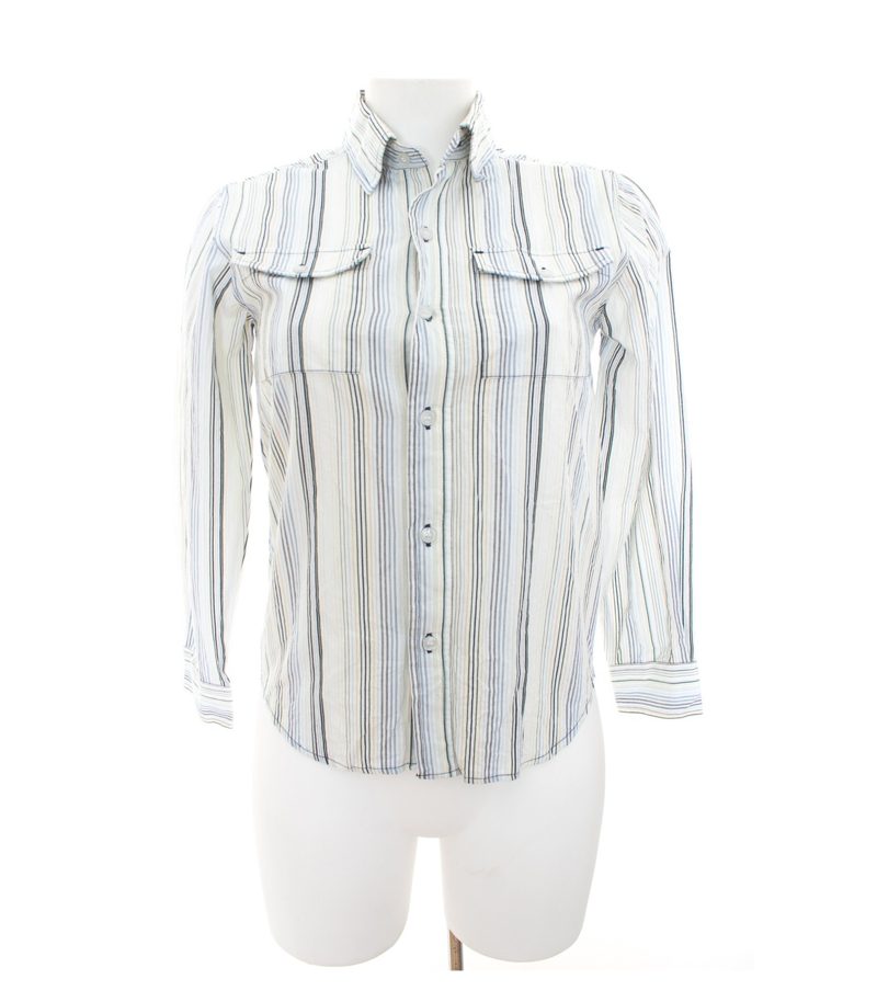 Calvin Klein Damen Bluse Shirt Gr. M Mehrfarbig Baumwolle – Foto 1