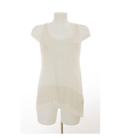 MAX & Damen CO Top Shirt Bluse Gr. S Weiß Leinen