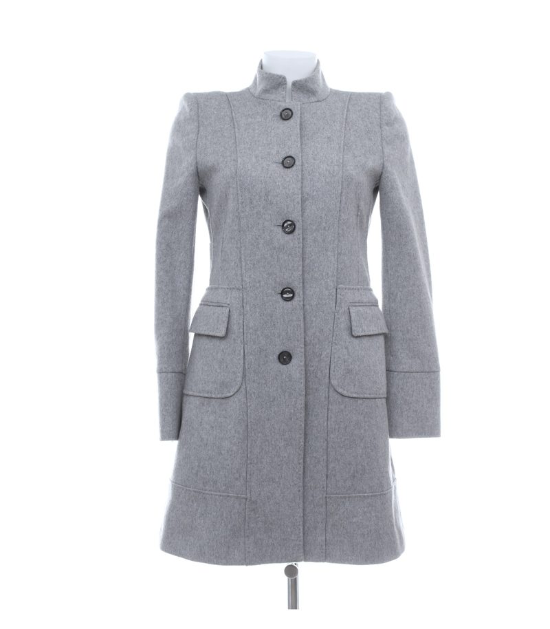 Zara Damen Mantel Gr. S Grau Wolle – Foto 1