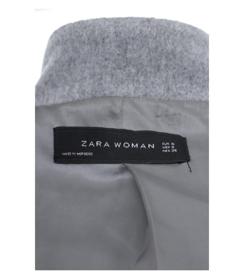 Zara Damen Mantel Gr. S Grau Wolle – Foto 8