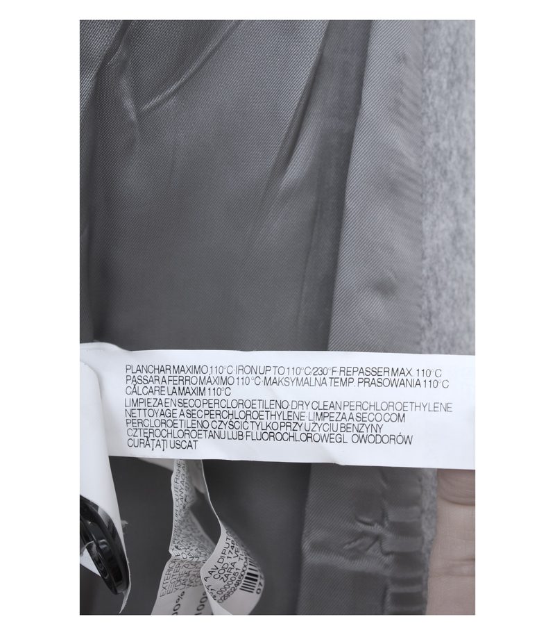 Zara Damen Mantel Gr. S Grau Wolle – Foto 9