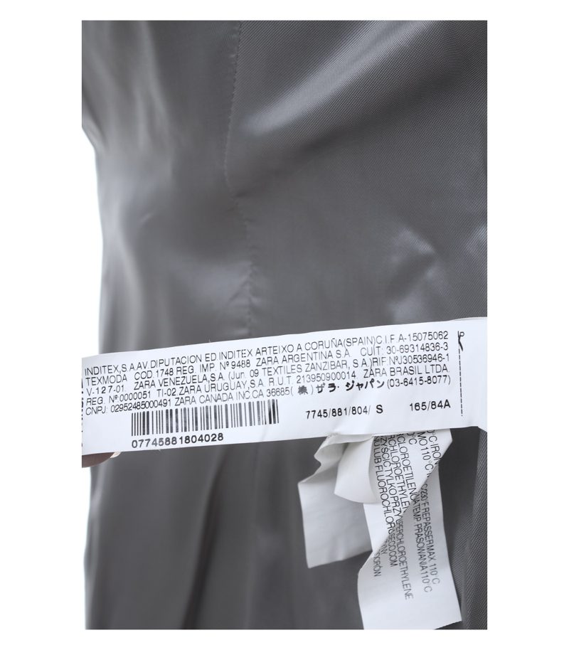 Zara Damen Mantel Gr. S Grau Wolle – Foto 12