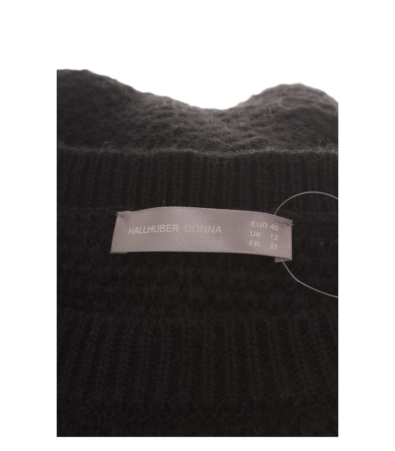 Hallhuber Damen Pullover Gr. 40  Schwarz Wolle Mohair Mix – Foto 5
