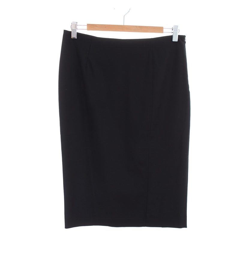 ALESSANDRO DELL'ACQUA Damen Rock Bleistiftrock Gr. IT 40 DE 36 Schwarz – Foto 1