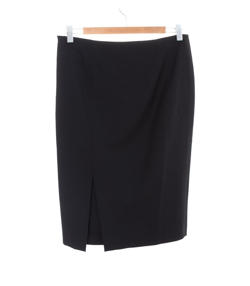 ALESSANDRO DELL'ACQUA Damen Rock Bleistiftrock Gr. IT 40 DE 36 Schwarz – Foto 2