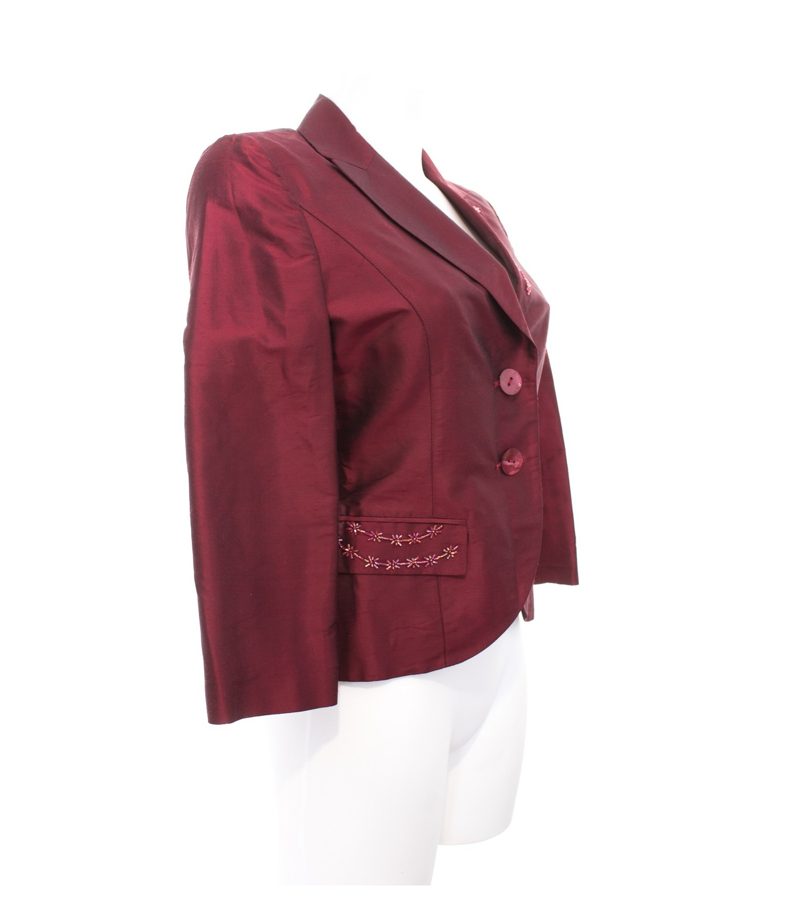 PARISPORT Damen Blazer Gr. IT 42 DE 38 Seide Neu – Foto 2