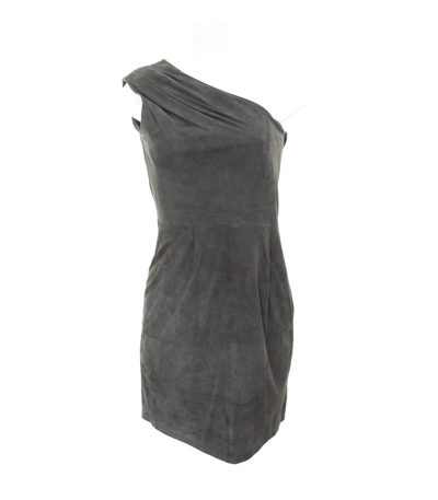 JIMMY CHOO Damen Kleid Gr. DE 36 Grau Leder