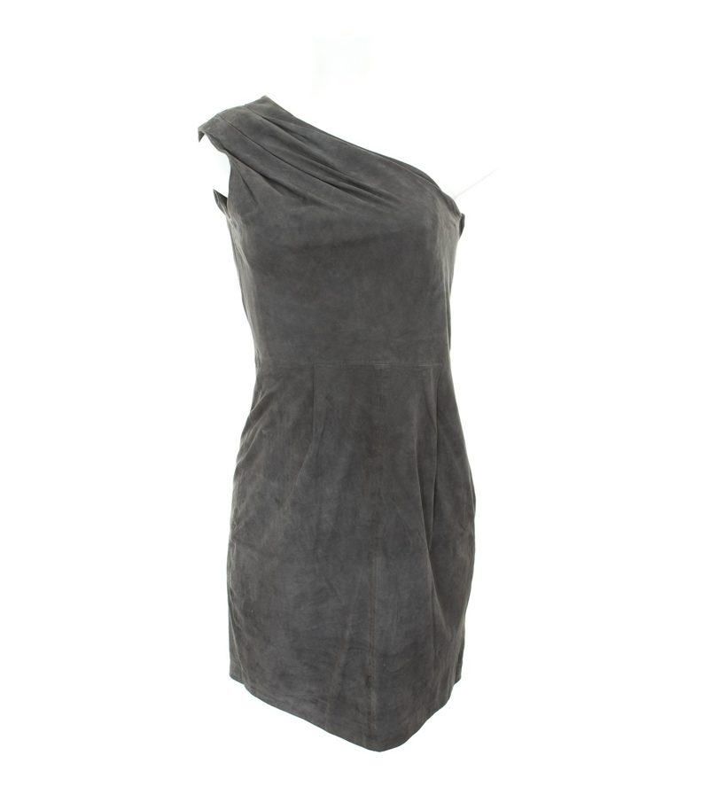 JIMMY CHOO Damen Kleid Gr. DE 36 Grau Leder – Foto 1