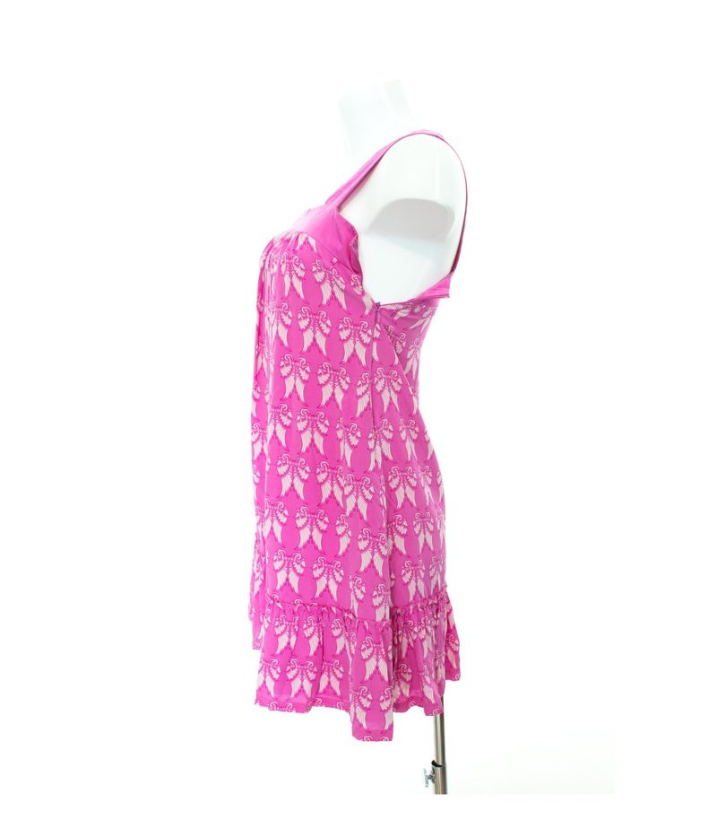 FAITH CONNEXION Damen Kleid Trägerkleid Gr. XS Pink Weiß Seide – Foto 2