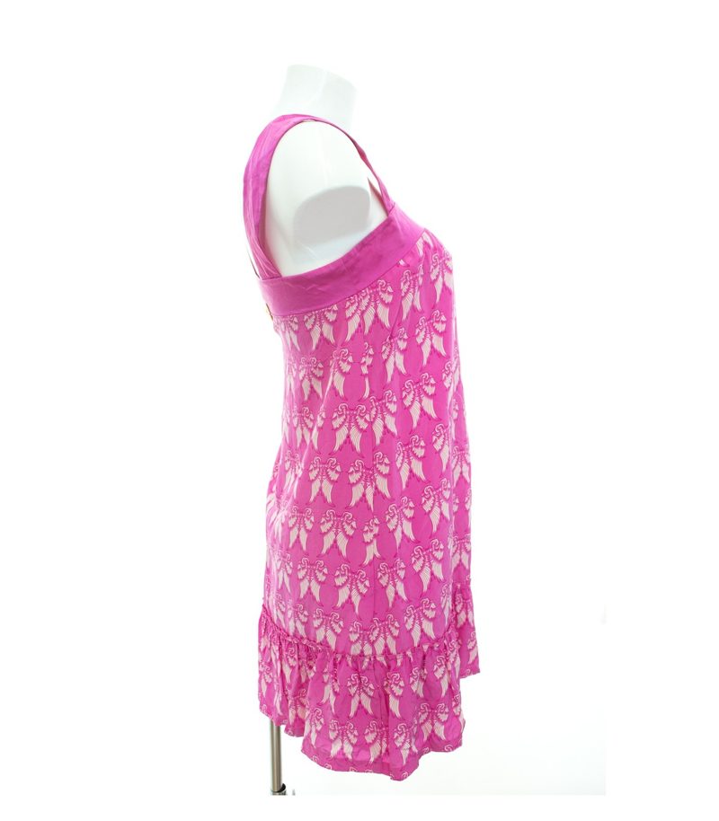 FAITH CONNEXION Damen Kleid Trägerkleid Gr. XS Pink Weiß Seide – Foto 3