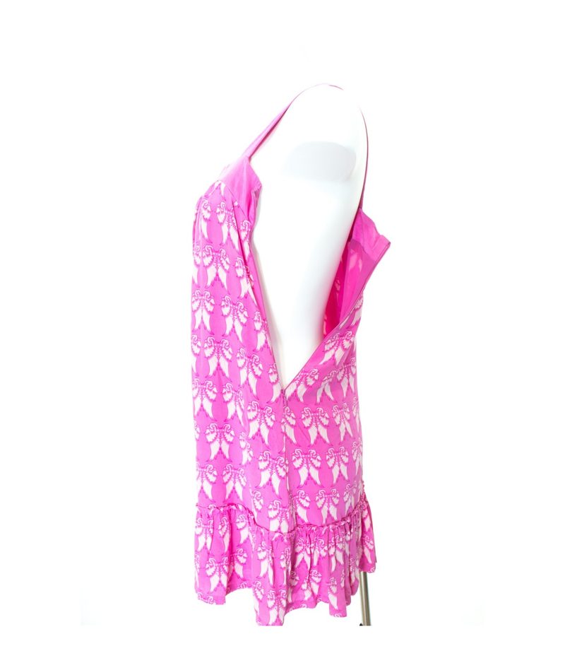 FAITH CONNEXION Damen Kleid Trägerkleid Gr. XS Pink Weiß Seide – Foto 6