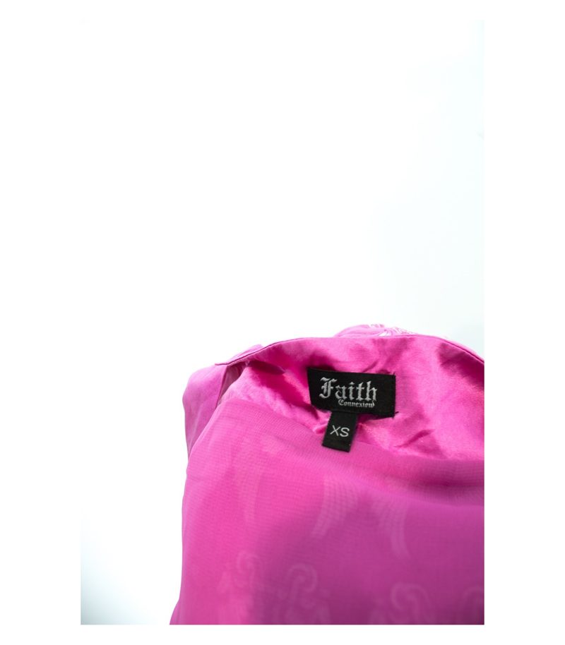 FAITH CONNEXION Damen Kleid Trägerkleid Gr. XS Pink Weiß Seide – Foto 7