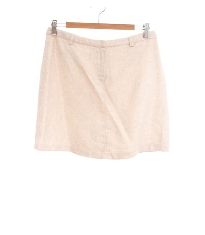 SECRET GARDEN Damen Rock A-Linie Minirock Perlweiß Gr. DE 38 NEU