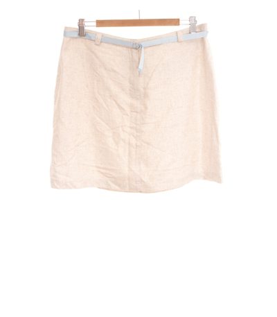 SECRET GARDEN Damen Rock A-Linie Minirock Perlweiß Gr. DE 44 NEU