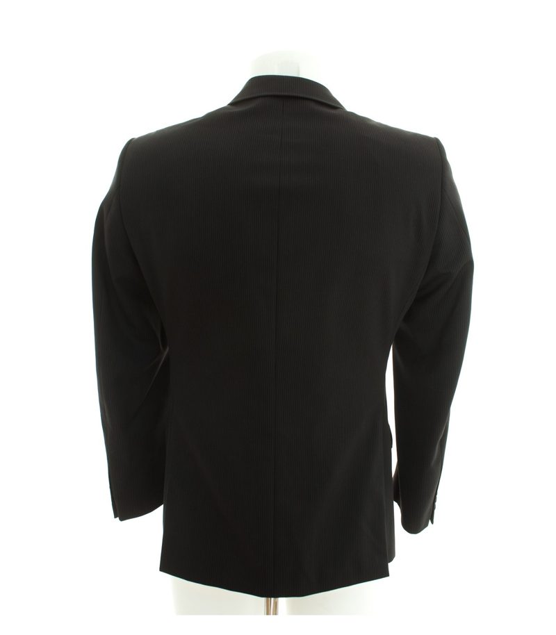 CG Herren Anzug Sakko Hose Business Gr. DE 44 Schwarz Grau Wolle – Foto 4