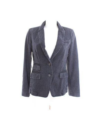 IQ+berlin Damen Blazer Casual Gr. DE 40 Blau Wolle