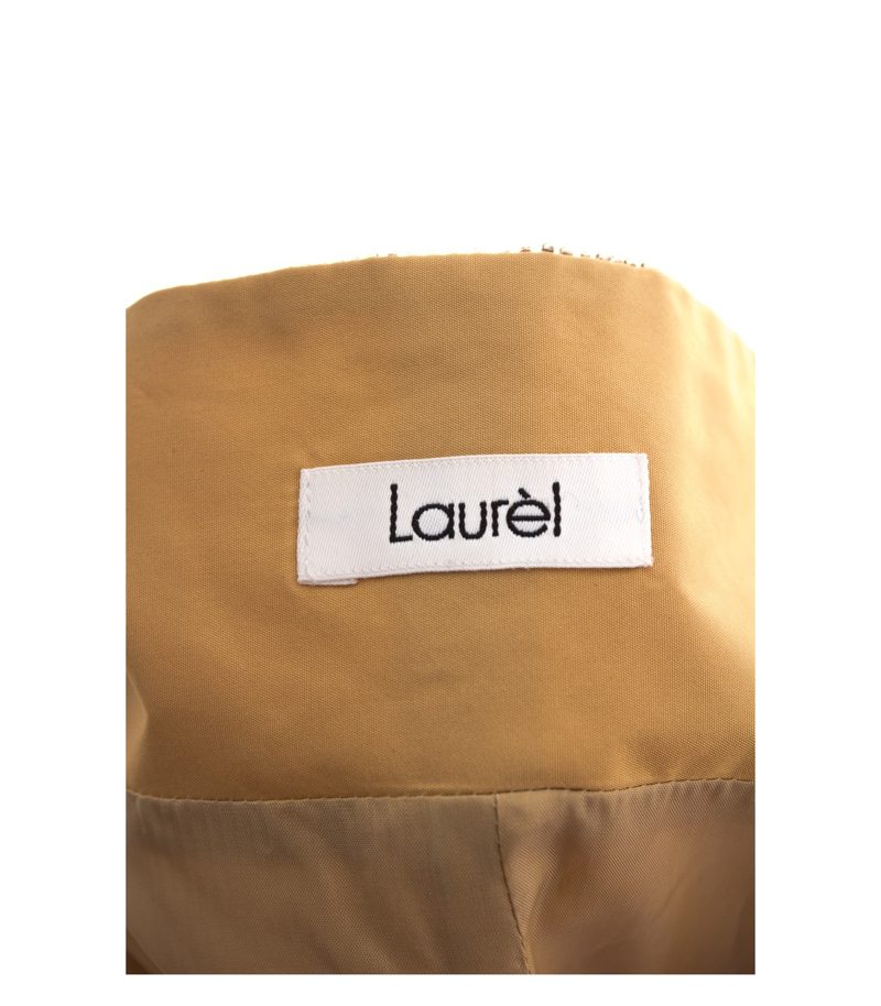 Laurel Abend Kombination Damen Top Rock Gr. 36 Kostüm Gr. DE 40 Beige Seide – Foto 9