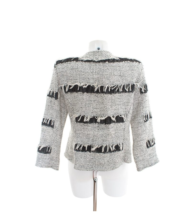 RINASCIMENTO Damen Blazer Gr. L Creme Schwarz Baumwolle – Foto 3