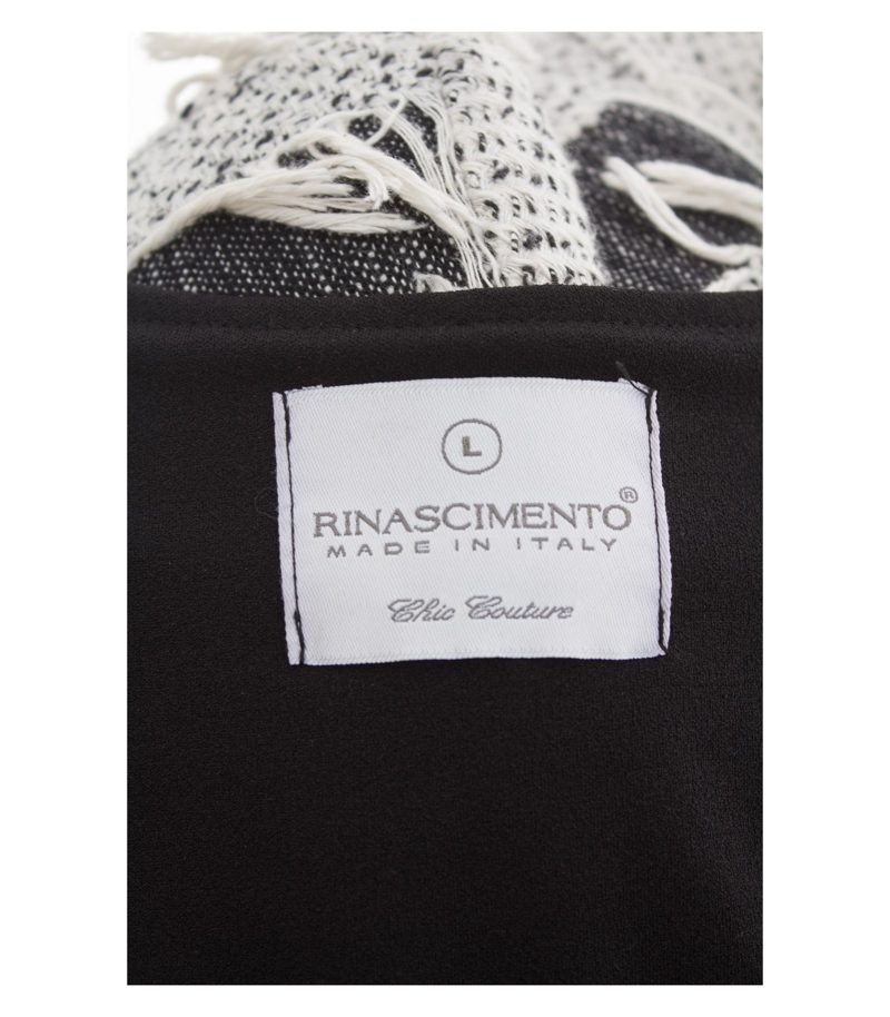 RINASCIMENTO Damen Blazer Gr. L Creme Schwarz Baumwolle – Foto 4