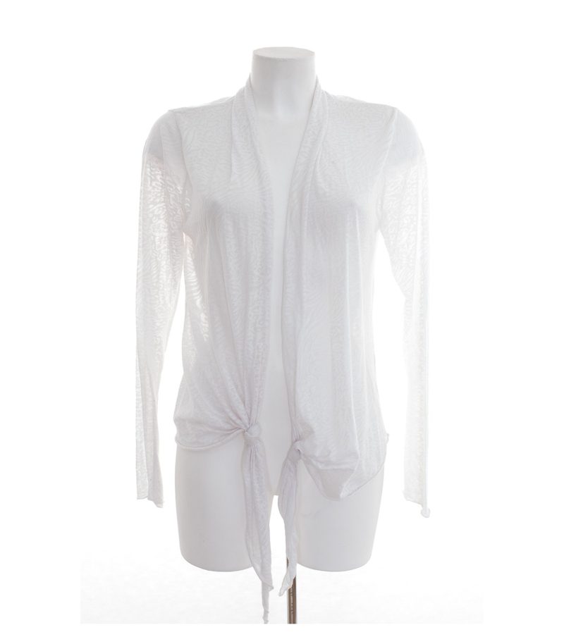 velvet Shirtjacke Damen Langarmshirt Longsleeves Shirt Jacke Gr. M Weiß – Foto 1
