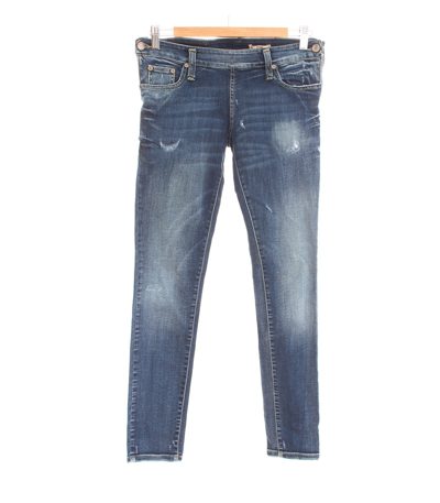 Damen Jeans Slim Gr. XS Blau Denim