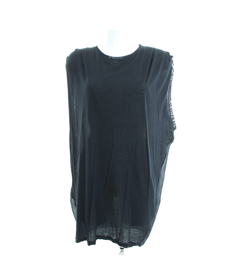 COS Damen Top Bluse Shirt Lagenlook Gr. M Schwarz Blau – Foto 1