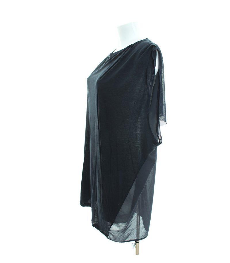 COS Damen Top Bluse Shirt Lagenlook Gr. M Schwarz Blau – Foto 2