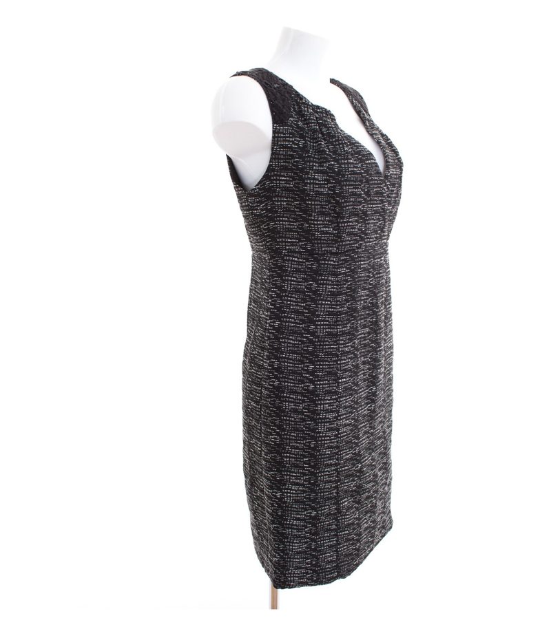 NOA Damen Kleid Etuikleid Gr. DE 38 Schwarz Weiß Baumwolle – Foto 3