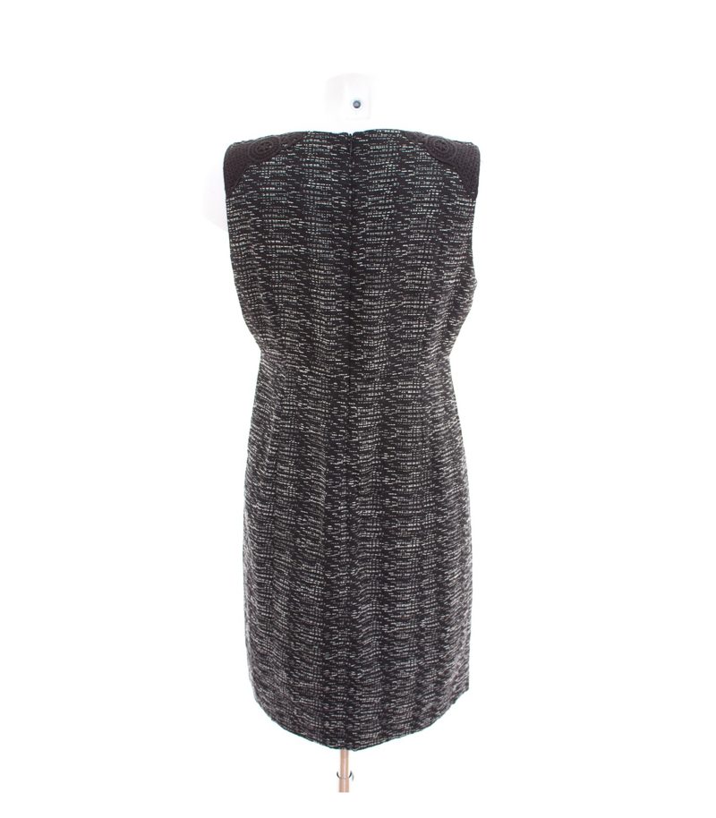 NOA Damen Kleid Etuikleid Gr. DE 38 Schwarz Weiß Baumwolle – Foto 4