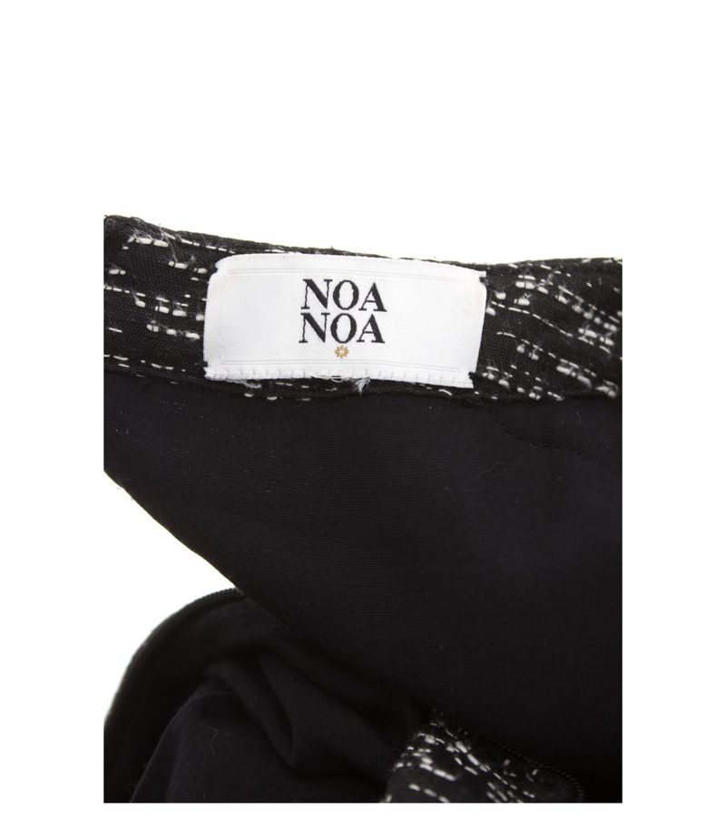 NOA Damen Kleid Etuikleid Gr. DE 38 Schwarz Weiß Baumwolle – Foto 5