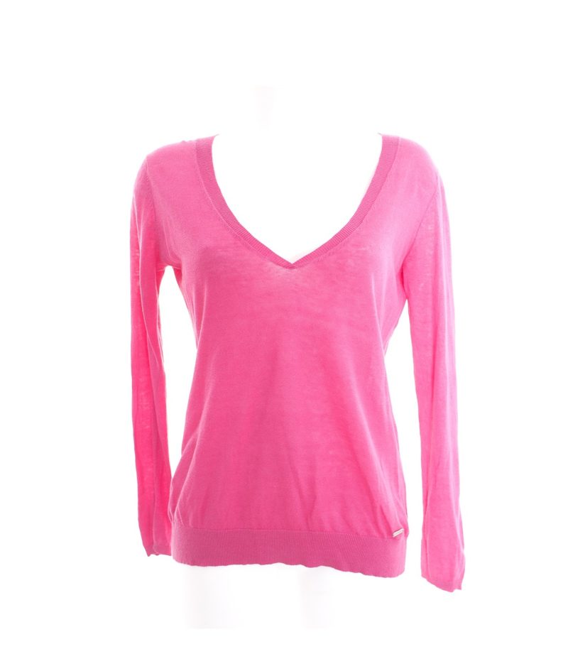 Marc O'Polo Damen Pullover Sommerpullover Feinstrick Gr. S Pink Strick Leinen – Foto 1