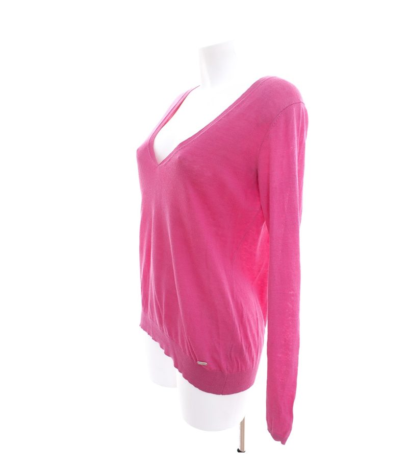 Marc O'Polo Damen Pullover Sommerpullover Feinstrick Gr. S Pink Strick Leinen – Foto 2