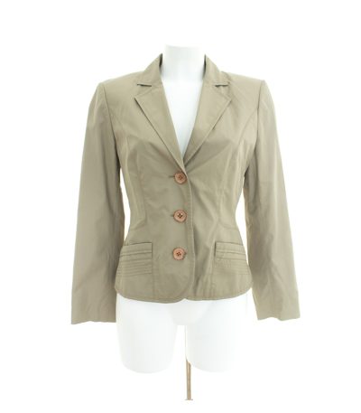 Betty Barclay Damen Blazer Gr. DE 36 Grüngrau Baumwolle