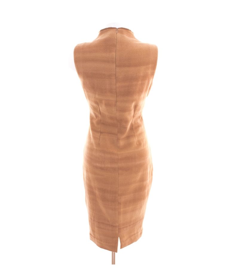 Marc O'Polo Damen Kleid Etuikleid Gr. DE 38 Beige Wolle – Foto 3