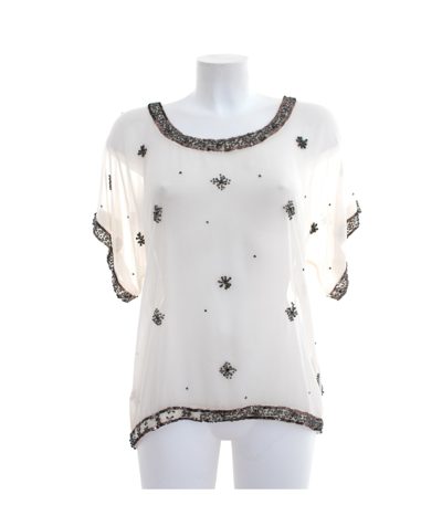 ZARA Damen Bluse Shirt Gr. XS Creme