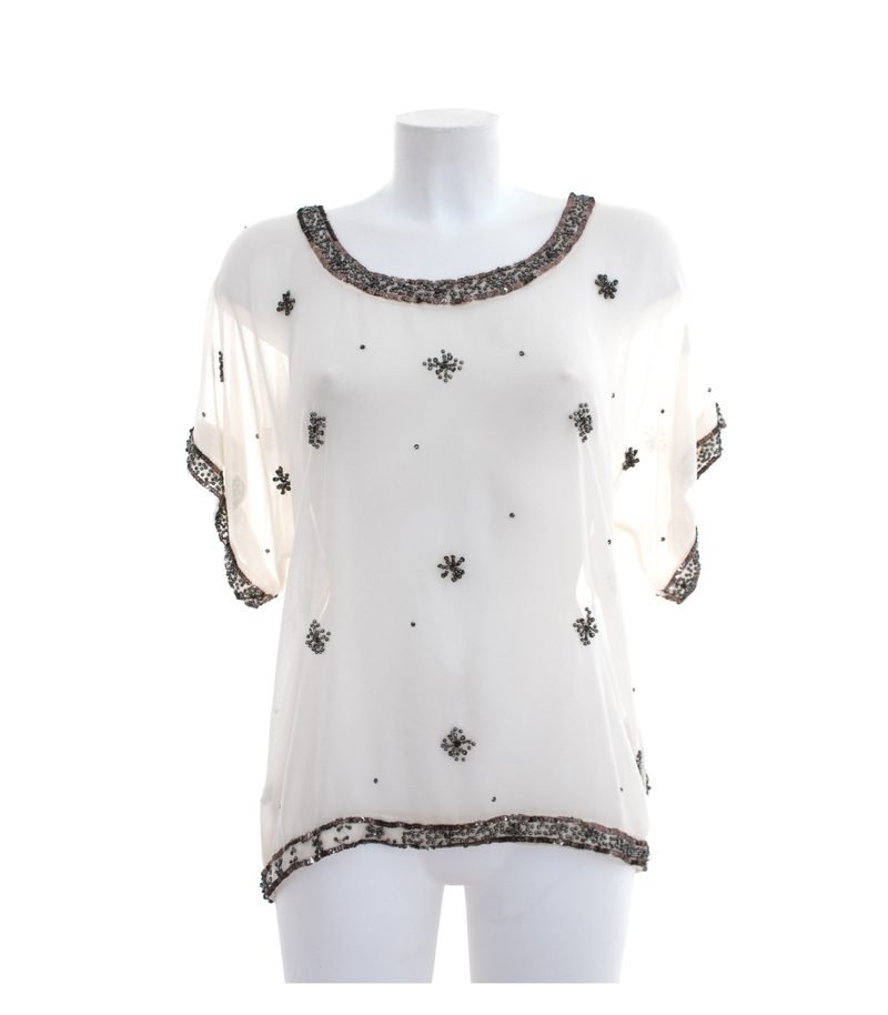 ZARA Damen Bluse Shirt Gr. XS Creme – Foto 1