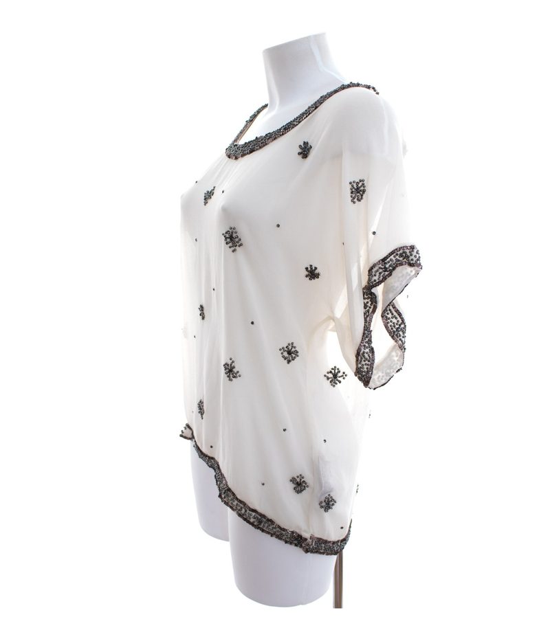 ZARA Damen Bluse Shirt Gr. XS Creme – Foto 2