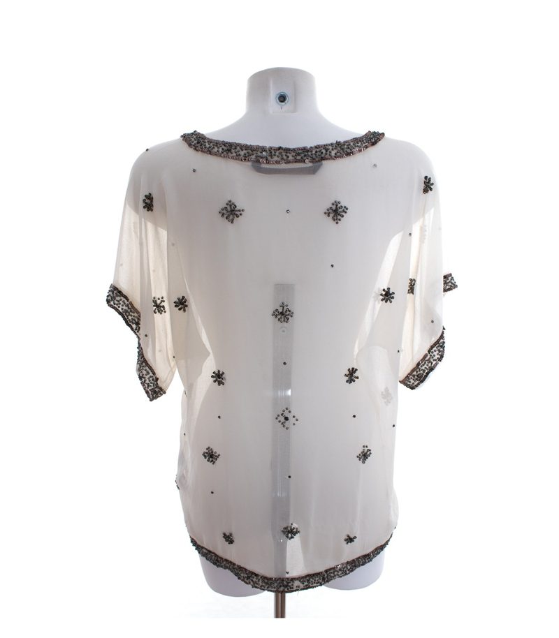 ZARA Damen Bluse Shirt Gr. XS Creme – Foto 3