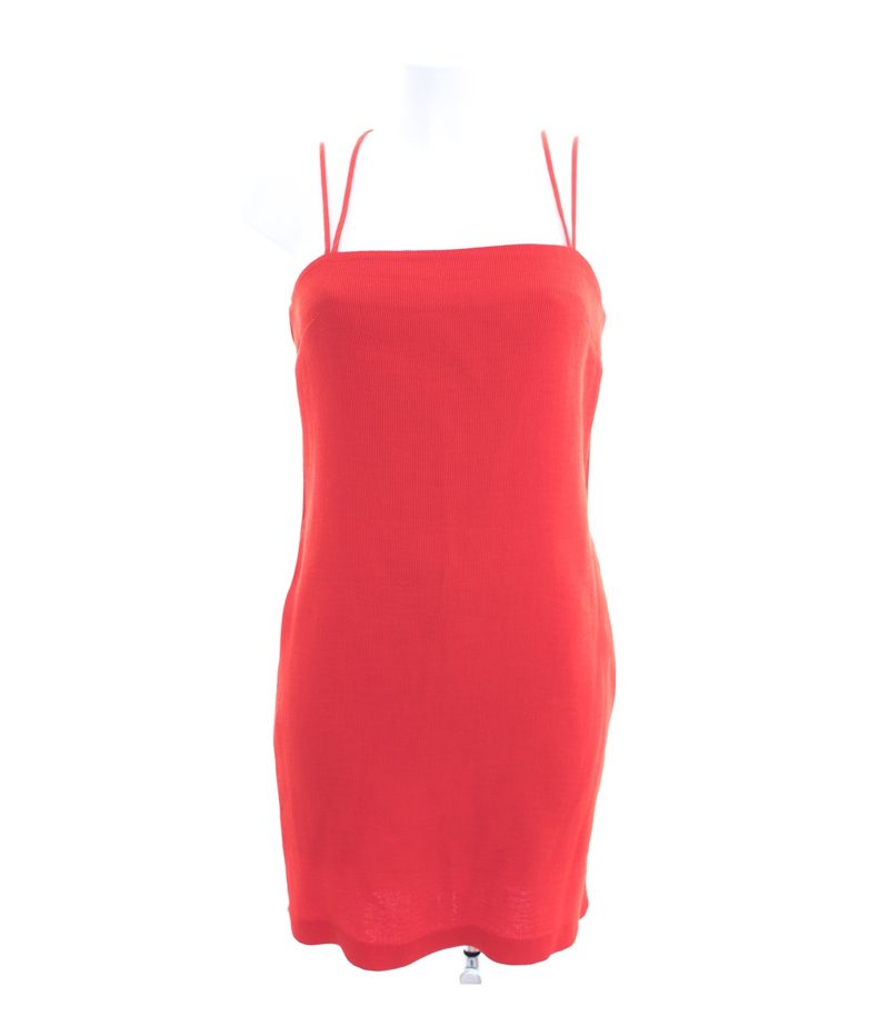H&M Damen Kleid Bandeau Stretchkleid Gr. DE 38 Rot – Foto 1
