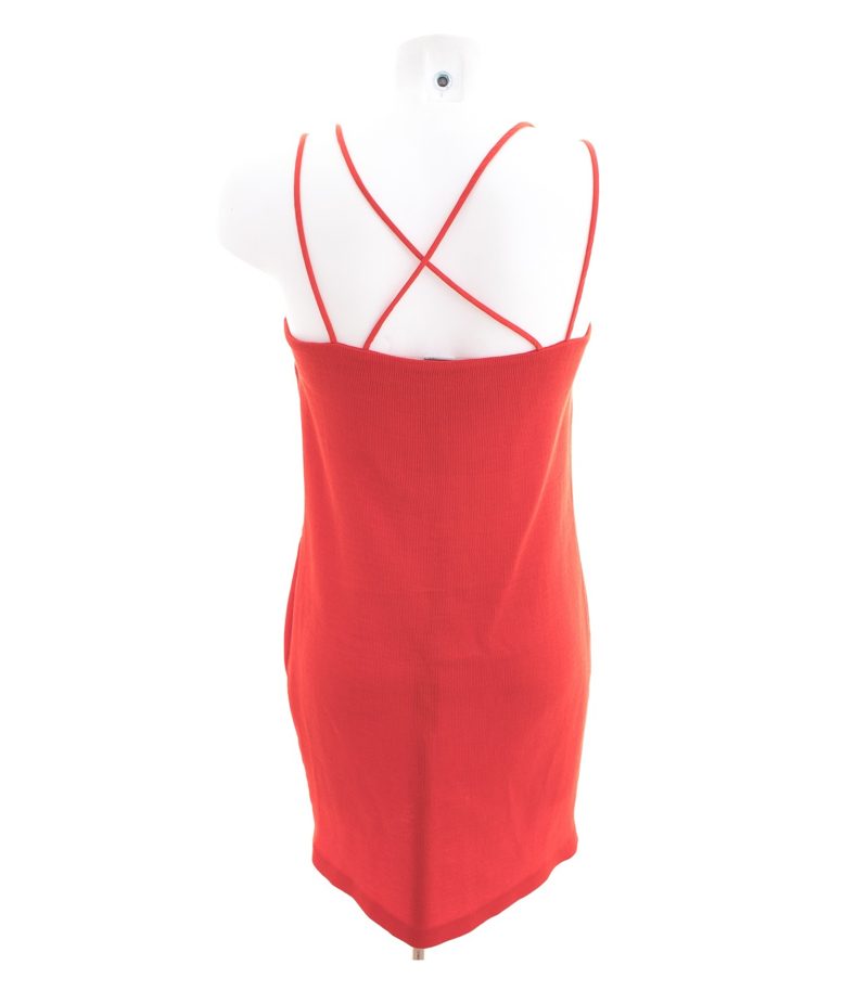 H&M Damen Kleid Bandeau Stretchkleid Gr. DE 38 Rot – Foto 3