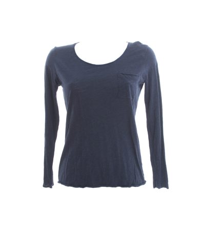 Massimo Dutti Damen Langarmshirt Freizeitshirt Longsleeves Shirt Gr. S Blau