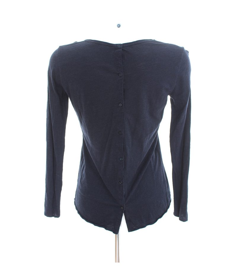 Massimo Dutti Damen Langarmshirt Freizeitshirt Longsleeves Shirt Gr. S Blau – Foto 3